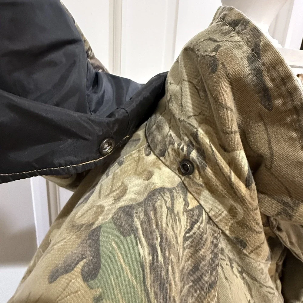 Vintage 90s Johnson Sympatex Hunting Jacket Advantage Camo‎ Made in USA Mens M
